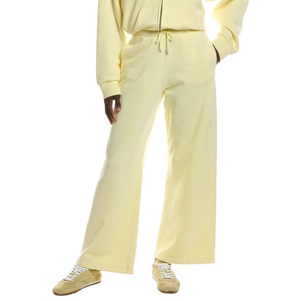 Vintage Havana Womens  Heavyweight Garment Wide Leg Pant, Yellow